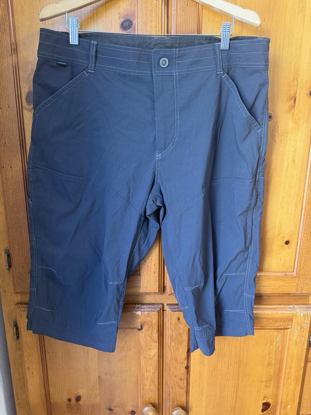 KUHL Renegade Shorts Men’s 38 Blue Hiking Cargo Stretch Quick Dry Outdoor Patina