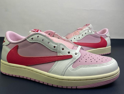 Men's Travis Scott x Jordan 1 Low OG  Tropical Pink  Sneakers IQ7604-101