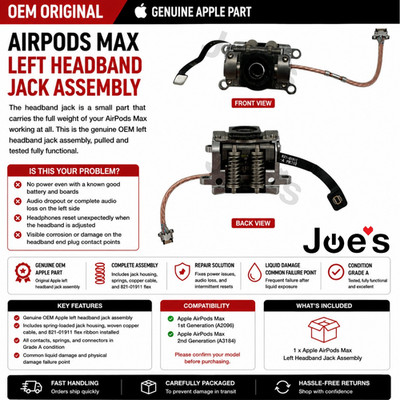 Apple AirPods Max Linkes Kopfband-Jack-Set OEM Ersatzteil