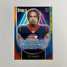 2023 Panini Select CJ Stroud RC Rookie Neon Icons #NI-CST Tie-Dye Prizm 11/25