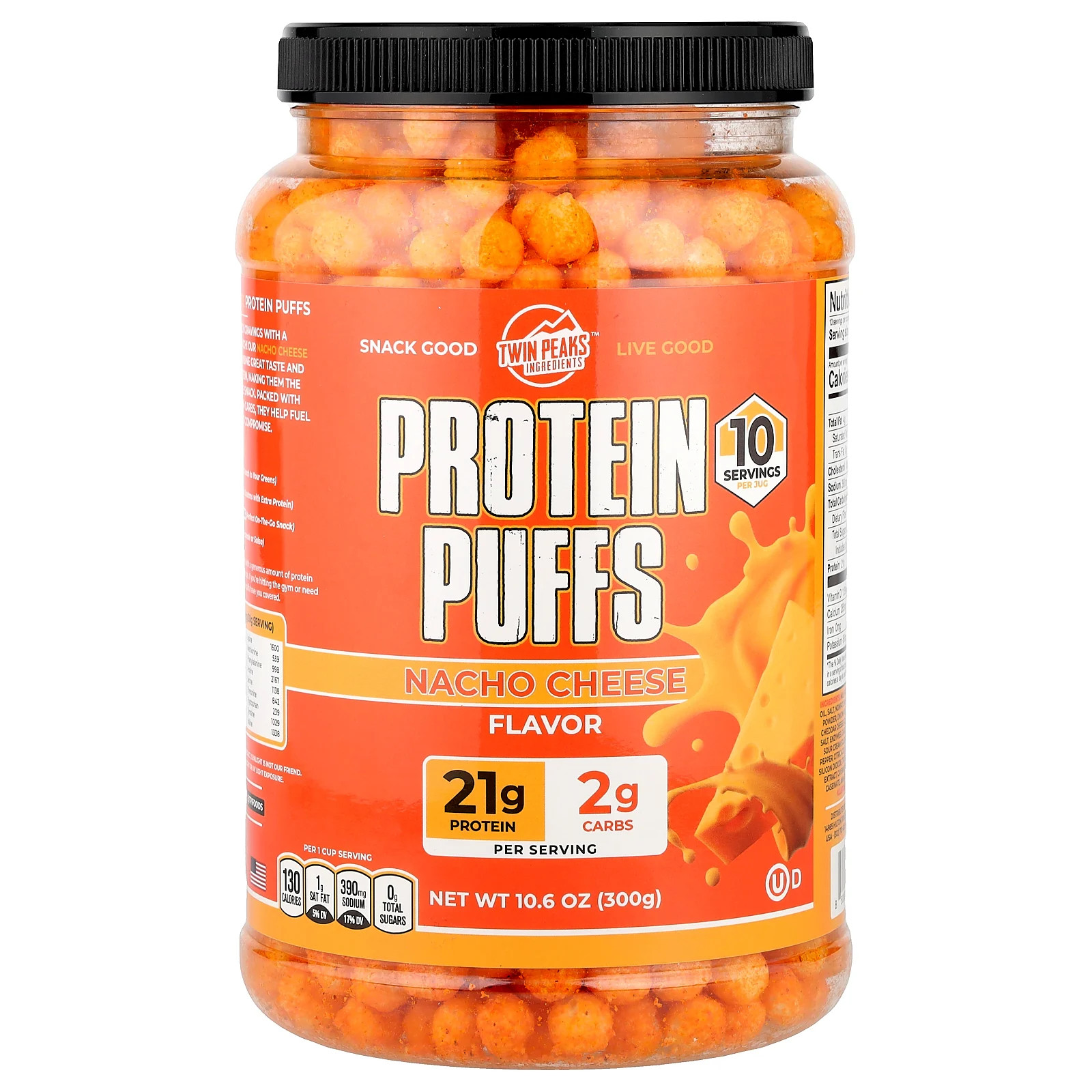 Protein Puffs, сыр Начо, 10,6 унций (300 г)
