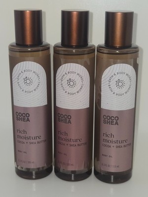 Bath & Body Works CocoShea Rich Moisture Body Oil  - damaged labels x3