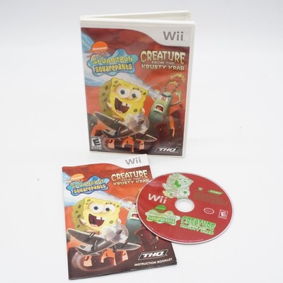 SpongeBob Creature From The Krusty Krab Nintendo Wii Complete CIB Tested