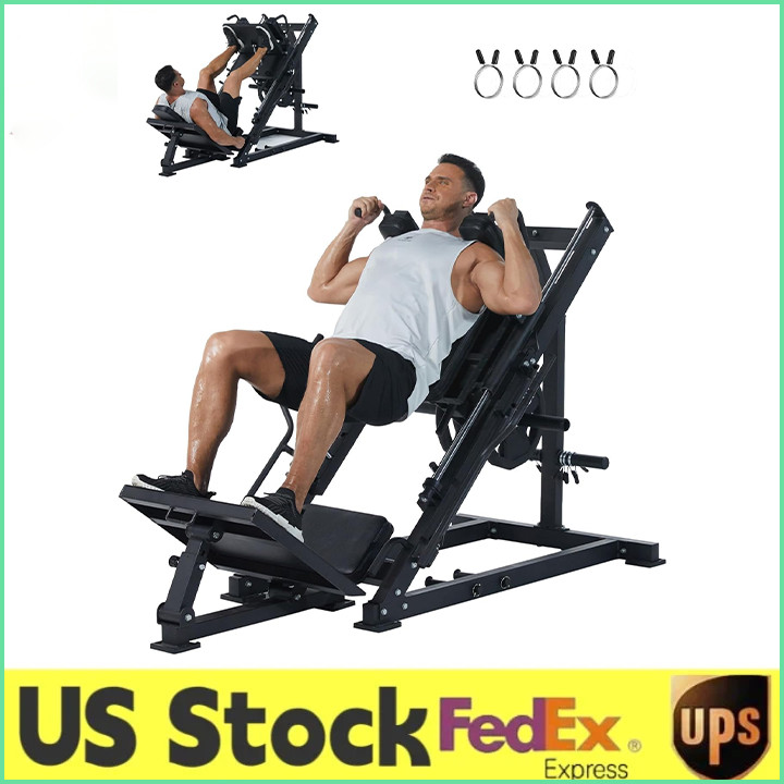 2-in-1 Leg Press Hack Squat Machine Combo for Home Gym,Body Workout,Leg Machines