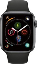 APPLE WATCH SERIES 4 GPS 44MM SPACE GREY ALUMINUM CASE BLACK - Scratch  Dent