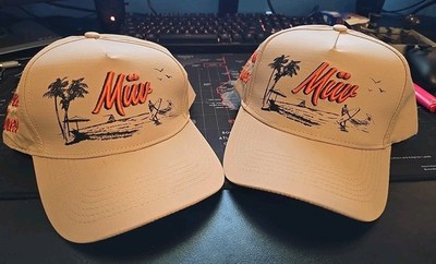 Hiphic Mens Muv Floridas Finest Tan Baseball Cap with Surfer Adjustable (NWOT)
