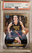 2022 Caitlin Clark RC  1st Bowman University Prospect Auto PSA 9 