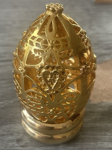 🔥1988 Vintage Tono Oro Franklin Mint Tesoro delle Uova Filigrana Solo Uovo di Pasqua