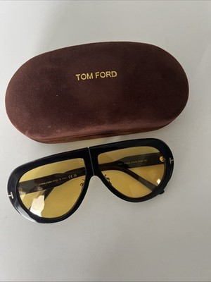 Tom Ford Troy Sunglasses FT0836 Black/Yellow 61-10-140mm With Case New
