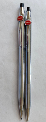 Cross Classic Century Chrome Ballpoint Pen & Pencil Set USA BORDEN