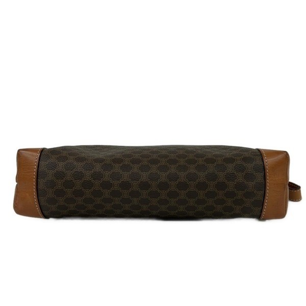 Celine Second Bag Macadam Pattern Leather Dark Br… - image 5