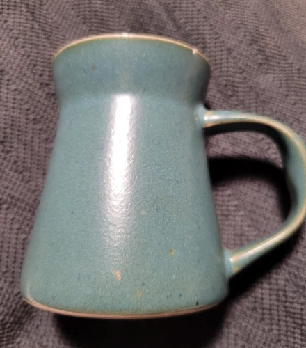 Early Bennington Pottery Mug Small Dark Green Potters Vermont
