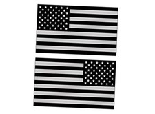 2 Pack Reversed Mirrored Subdued American USA Flag Sticker Patriotic United