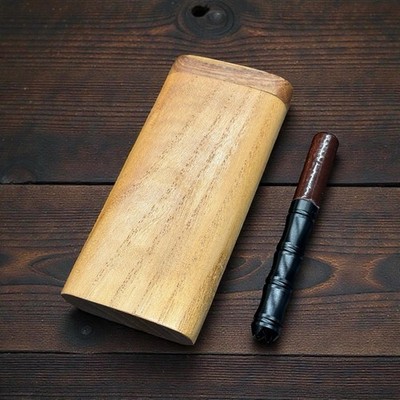 4  Full Brown Wood Dugout w/ Sharp Black One Hitter   Spring Bat Box