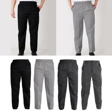 Elastic Chef Waiter Pants Trousers Uniform