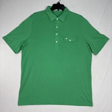 Criquet Polo Men's Large Green Performance Stretch Golf Pocket Shirt Clover