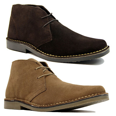 HERREN NEU RETRO MOD 60s 2 ÖSEN WILDLEDER DESERT STIEFEL Roamers Double Dekker M420