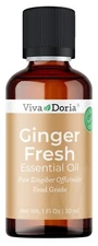 Viva Doria 100% Pure Ginger Essential Oil, Undiluted, Food Grade 1 fl oz (30ml)