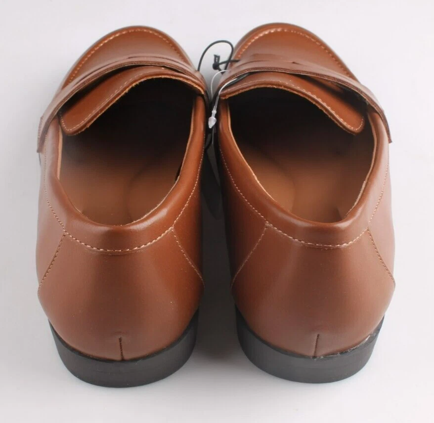 Kensie Gitty Mujer Zapato Penny Marrón Coñac sin Cordones Mocasín Nuevo Con 6.5 - Imagen 3 de 4