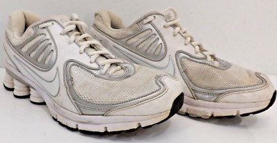 Nike NZ Shox 396658-100 QT Silver / White running training shoe - Women's size 8