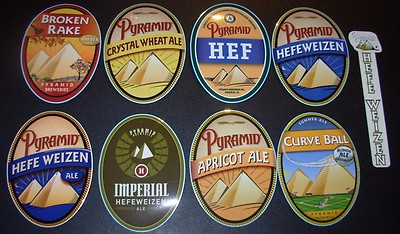 PYRAMID hefeweizen 9 STICKER PACK LOT decal craft beer brewery brewing M