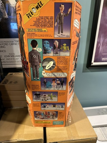 Vintage 1987 Pee-Wee Herman sprechende Zugschnur Puppe 18 Zoll Neu im Karton! Works MISB - Bild 2 von 7