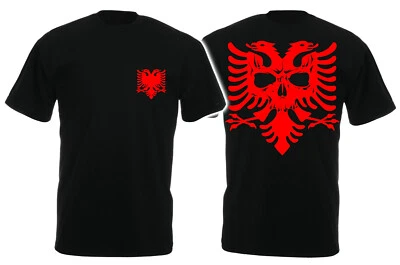 Albanien T-Shirt Albania Shqipëria Albanien kosovo Balkan Tirana Skull Bones - Bild 1 von 2