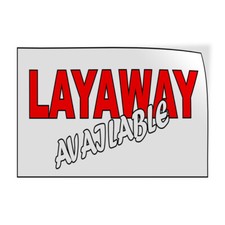 Decal Stickers Layaway Available Business Vinyl Store Sign Label Business