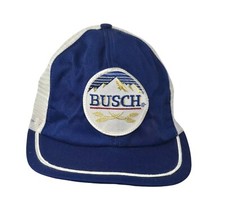Vintage Busch Beer Mens 2 Color Mesh Snapback Trucker Hat Made In The USA READ