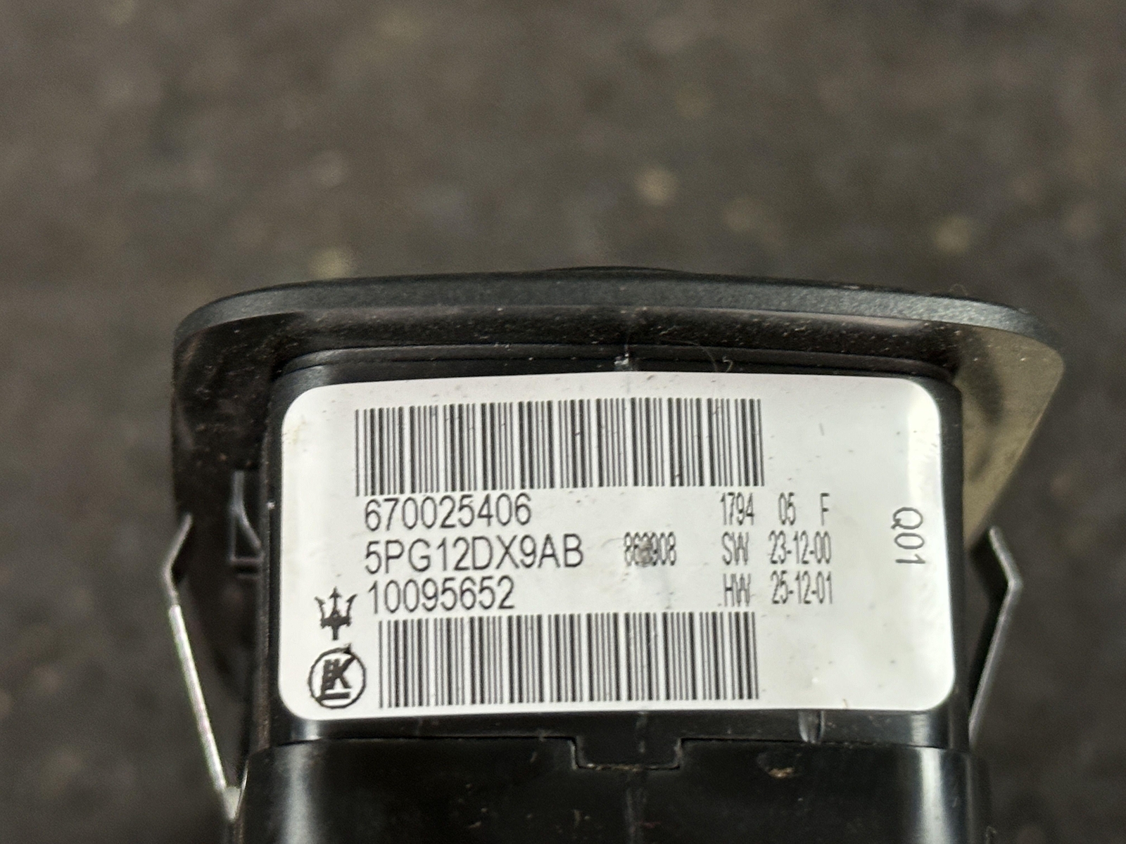 14-17 MASERATI GHIBLI DRIVER LH DOOR MASTER WINDOW SWITCH LOCK MIRROR 670025406