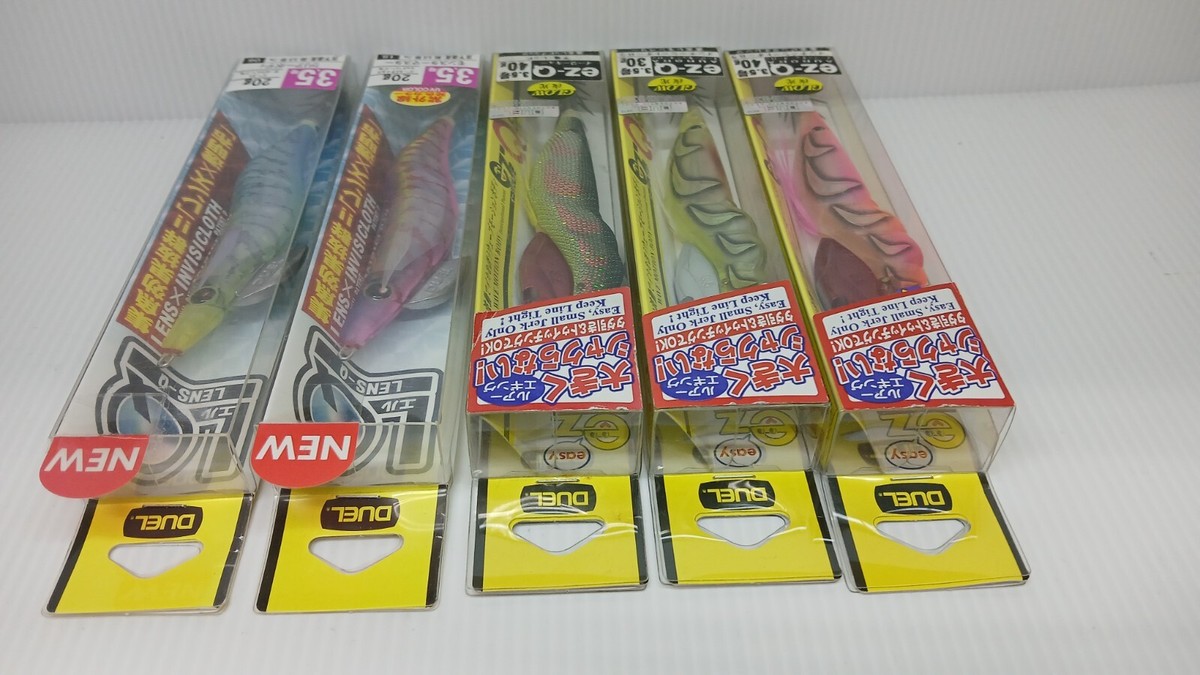 Lot De 5 Leurres Calmar Duel EZ-Q LQ - Pêche Au Calamar (Eging) - Fabriqué Au Japon
