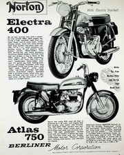 1963 Norton Electra 400 & Atlas 750 - Vintage Motorcycle Ad