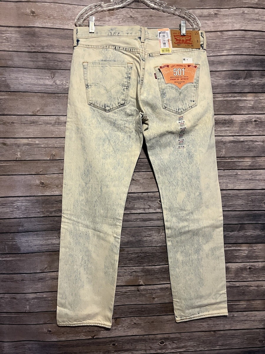 Levi Strauss 501 Original Straight Fit Jeans Men's W34 L32 Blue