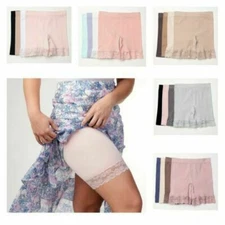 Breezies Seamless Smoothng Mid-Thigh Short Set/3-Pink/White/Sunbeige-Med-A374503