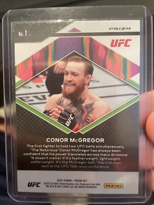 UFC Conor McGregor Prizm No. 1 Green Prizm 