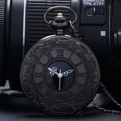 Römische Ziffern Metall Taschenuhr Vintage Quarz Steampunk Geschenk Schmuck Kette