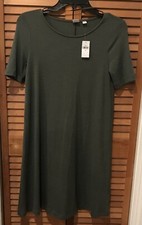 Women’s GAP Short Sleeve softspun Swing Baby Tweed Short Sleeve A-line Dress XS