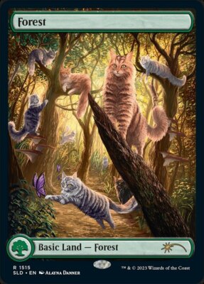 1x] Forest (1515) - Foil Near Mint, English Secret Lair MTG