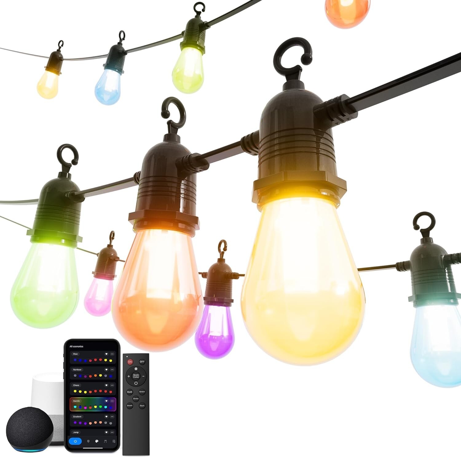 Luci da Esterno Smart 15 Lampade: Alexa, App e Colori Infiniti