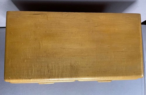 1950s MCM Moderne miniature blonde maple jewelry chest drawers Heywood Wakefield - Picture 3 of 12