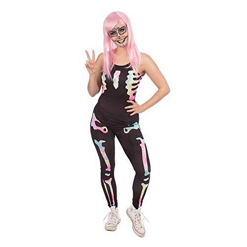 (CL) SKELETON BLACK JUMPSUIT (MEDIUM) - FANCY DRESS NUOVO