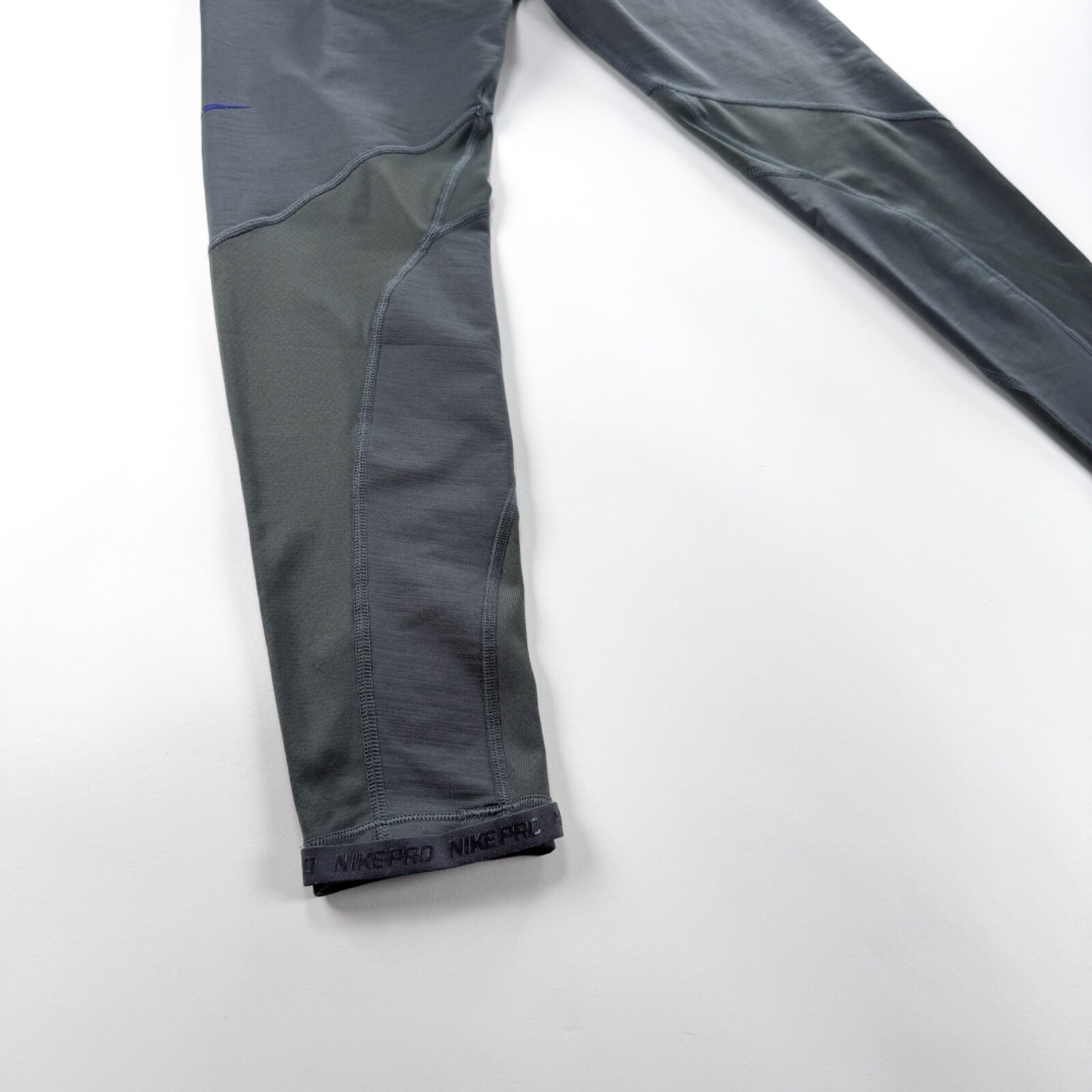 Nike Pro Hyperwarm Compression Tights - Gray Medium Spandex image 9