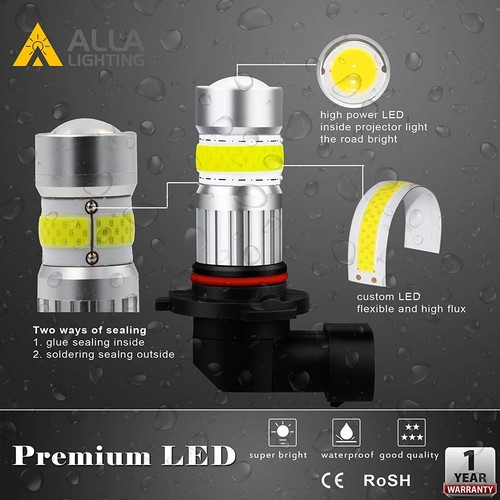 Alla Lighting 72-LED 9140 White 6000K Driving Fog Light Bulb Replacement Lamp VS - Picture 9 of 11