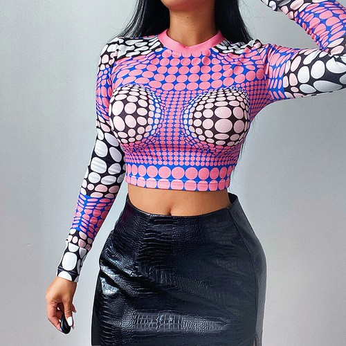 Top manica lunga donna nuovo slim sexy fondo punto onda maglia fondo - Foto 15 di 15