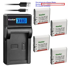 Kastar Battery LCD USB Charger for Casio NP-40 CNP40 Casio PRO EX-Z700 Camera