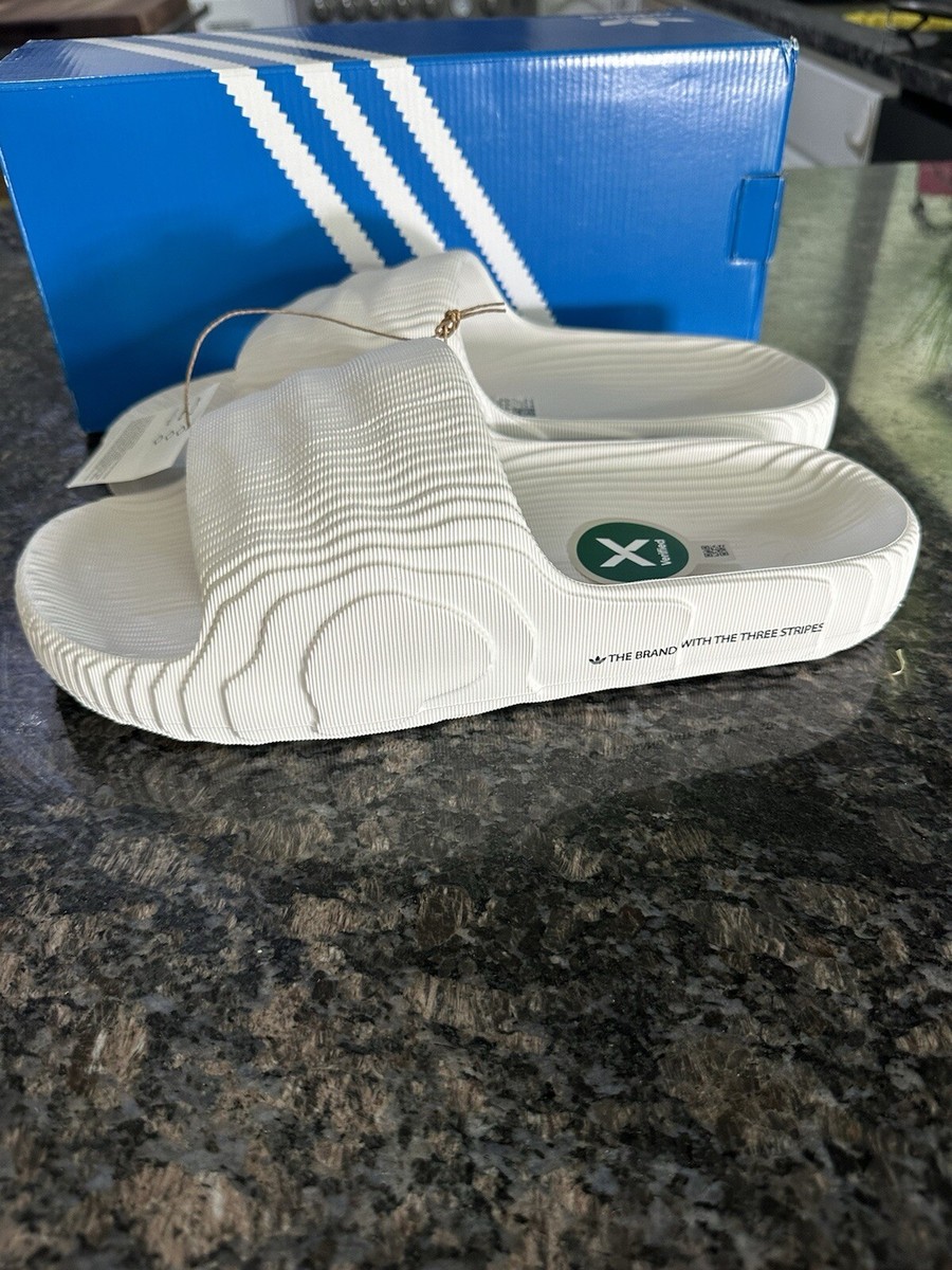 adidas Adilette 22 Slides Crystal White HQ4672 Mens Size us