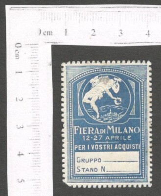 AOP Italy vintage poster stamp Milan Fair, Coupon format MNH