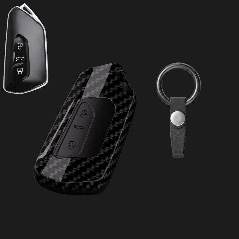 Funda ABS para llavero de coche para VW Golf 8 ID.4 MK4 MK8 Seat Leon Skoda Octavia Foto 3 de 4