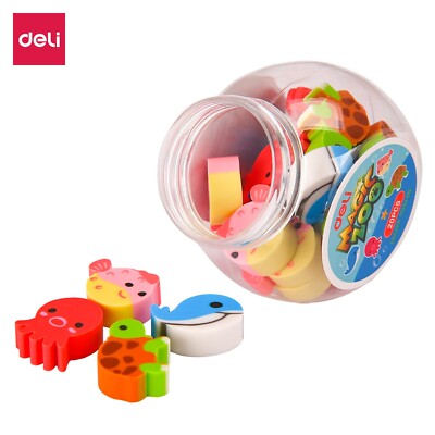 (2Pc)Deli H03206 Cute Animal Eraser 20pcs