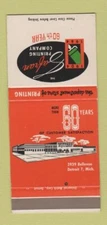 Matchbook Cover - Safran Printing Company Detroit MI 1964 SAMPLE 30 Strike